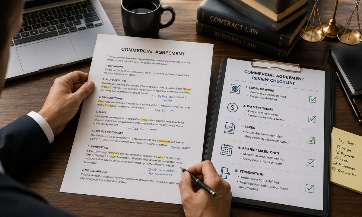 Business contract checklist