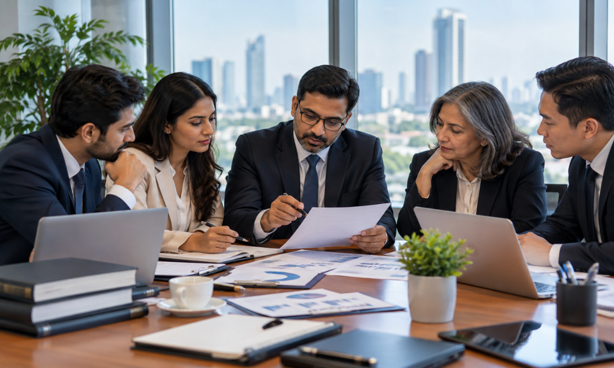 Teams reviewing documents to ensure regulatory compliance.